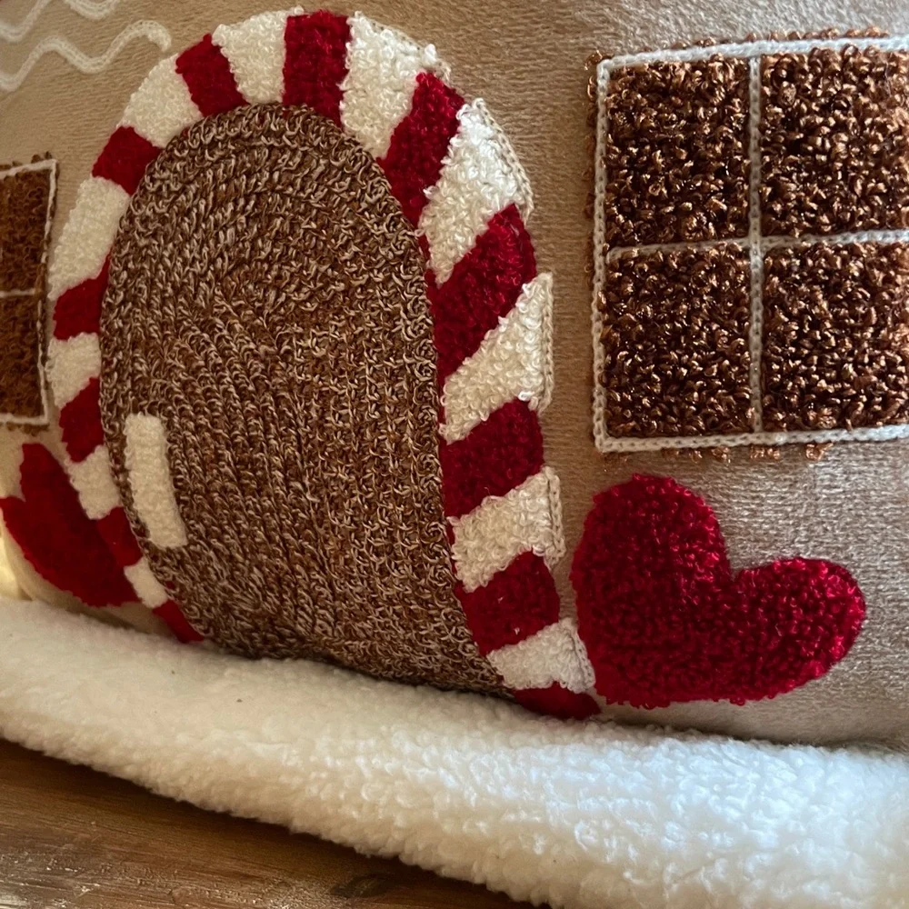 Tommy Bahama Festive Gingerbread House Pillow